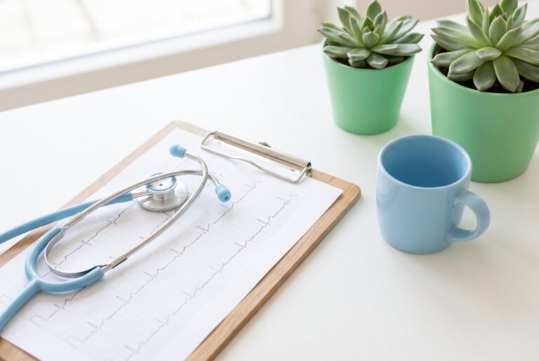 Stethoskop auf EKG-Ausdruck – Diagnostik in der Inneren Medizin
